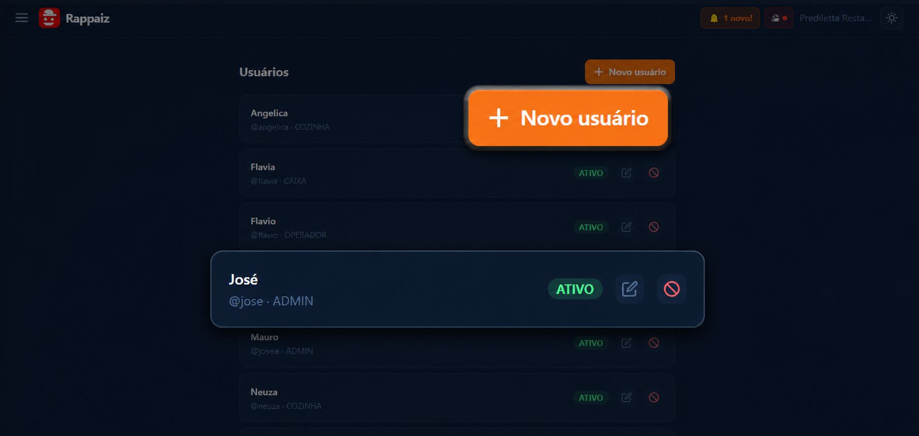 Usuários e Perfis